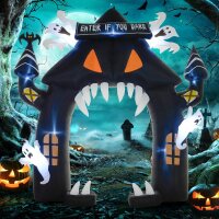 Aufblasbarer Halloween-Torbogen, 4 Geister, LED-Lichter,...
