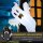 Aufblasbarer Halloween-Torbogen, 4 Geister, LED-Lichter, wasserdicht, 300 x 76 x 300 cm