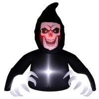 Aufblasbare Halloween-Dekoration, Sensenmann, LED-Leuchten, Gebläse, Kabel
