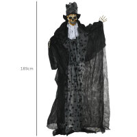 Halloween-Dekoration Gespenst Bräutigam mit Spezialeffekten und Soundfunktion 115 cm x 65 cm x 189 cm