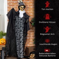 Halloween-Dekoration Gespenst Bräutigam mit Spezialeffekten und Soundfunktion 115 cm x 65 cm x 189 cm