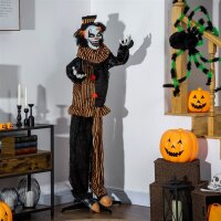 Halloween-Dekoration Horror-Clown mit Spezialeffekten und Soundfunktion 100 cm x 18 cm x 153 cm