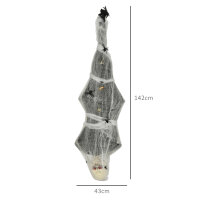 Halloween-Mumie, Halloween-Dekoration, Soundfunktion, mit Bewegungssensor und LED-Lichtern, 60 cm x 16 cm x 170 cm