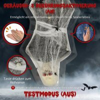 Halloween-Mumie, Halloween-Dekoration, Soundfunktion, mit Bewegungssensor und LED-Lichtern, 60 cm x 16 cm x 170 cm