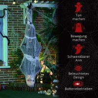Halloween-Mumie, Halloween-Dekoration, Soundfunktion, mit Bewegungssensor und LED-Lichtern, 60 cm x 16 cm x 170 cm