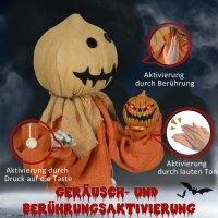 Vogelscheuche Halloween-Dekoration, beweglich, macht Geräusche, batteriebetrieben