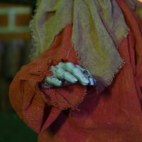 Vogelscheuche Halloween-Dekoration, beweglich, macht Geräusche, batteriebetrieben