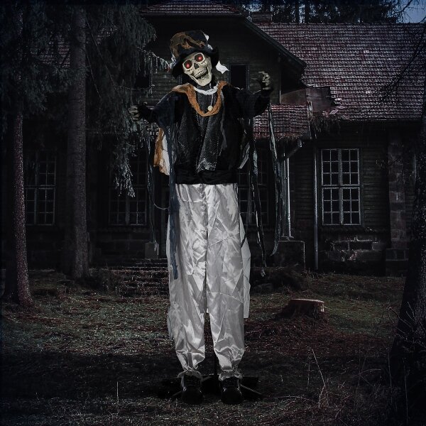 Halloween-Geist, Halloween-Dekoration, Soundfunktion, mit Bewegungssensor und LED-Lichtern, 101 cm x 64 cm x 178 cm