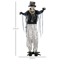 Halloween-Geist, Halloween-Dekoration, Soundfunktion, mit Bewegungssensor und LED-Lichtern, 101 cm x 64 cm x 178 cm
