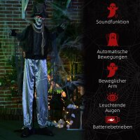 Halloween-Geist, Halloween-Dekoration, Soundfunktion, mit Bewegungssensor und LED-Lichtern, 101 cm x 64 cm x 178 cm
