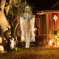 Halloweendekoration, Hängendes Skelett, leuchtender...