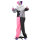 Grusel-Clown Halloween-Dekoration, beweglich, Lach-Funktion, Pink+Lila