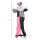 Grusel-Clown Halloween-Dekoration, beweglich, Lach-Funktion, Pink+Lila
