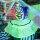 Grusel-Clown Halloween-Dekoration, beweglich, Lach-Funktion, Pink+Lila