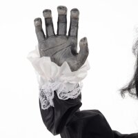 Horrorpuppe, Helloweendeko, gruselige Stimme & Musik, rote Augen, beweglich, 160 cm