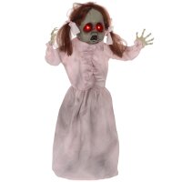 Horrorpuppe, Helloweendeko, aktiviert mit...