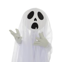 Halloweendekoration, 3 leuchtende Geister, Bewegungssensor, 54 x 10 x 60 cm, Weiß