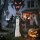 Halloweendeko, Skelett/Zombie, beweglich, Bewegungssensor, LEDs & Sounds, 75 cm