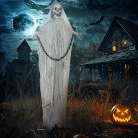 Halloween Deko Sensenmann Outdoor 183cm Animiert...