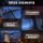 150 cm Halloween Dekoration Halloween Hexe mit LED-Lichter, Soundfunktion verstellbare Arme, Kopf