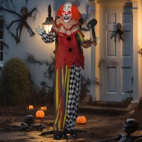 Grusel-Clown, Halloween-Animatronik, 173 cm, leuchtende...