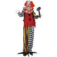 Grusel-Clown, Halloween-Animatronik, 173 cm, leuchtende...
