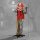 Grusel-Clown, Halloween-Animatronik, 173 cm, leuchtende Augen, Geräusch-Aktivierung, bewegliche Arme und Kopf, Batteriebetrieb, Kunststoff, Metall, Rot