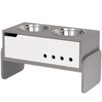 Erhöhte Fütterungsstation für Hunde, mit...