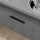 Futterstation für große Hunde, mit 2 Edelstahlnäpfen, Schublade, Futterspender für Haustiere, MDF, Stahl, Grau