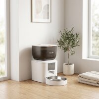Automatischer Katzenfutterautomat, 2,4G WLAN, 4L, App-Steuerung, 1–10 Mahlzeiten, 10s Futterruf