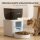 Automatischer Katzenfutterautomat, 2,4G WLAN, 4L, App-Steuerung, 1–10 Mahlzeiten, 10s Futterruf