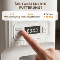 Automatischer Katzenfutterspender mit Zeitschaltuhr, Portionierung und 2 Edelstahlnäpfen