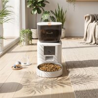 Futterautomat Katze mit Kamera, 2,4 GHz WLAN, App-Steuerung, 4L Futterautomat für 1–10 Mahlzeiten, 2-Wege-Audio