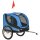Fahrradanhänger bis 20kg Universalkupplung Sicherheitsanker Reflektor Stahl Blau+Schwarz