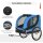 Fahrradanhänger bis 20kg Universalkupplung Sicherheitsanker Reflektor Stahl Blau+Schwarz