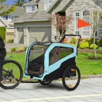 2-in-1 Hundeanhänger Hundewagen Fahrradanhänger...