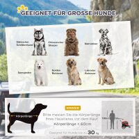 2-in-1 Hundeanhänger Hundebuggy bis 30kg klappbar und lagerbar Lenker Fußstütze Reflektoren Sicherheitsfahne 170 cm x 77 cm x 90 cm Rot