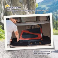 2-in-1 Hundeanhänger Hundebuggy bis 30kg klappbar und lagerbar Lenker Fußstütze Reflektoren Sicherheitsfahne 170 cm x 77 cm x 90 cm Rot