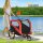 2-in-1 Hundeanhänger Hundebuggy bis 30kg klappbar und lagerbar Lenker Fußstütze Reflektoren Sicherheitsfahne 170 cm x 77 cm x 90 cm Rot
