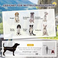 Hundeanhänger Faltbar mit Reflektoren Mesh-Fenster Rädern Tür Sicherheitsflagge für Hunde bis 20 kg 138x70x89 cm Rot