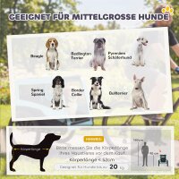 Faltbarer Fahrradanhänger mit Sicherheitsreflektoren, Leine, für Mittelgroße Hunde bis 20 kg 143 x 70 x 90 cm Hellblau