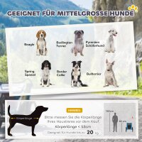 Hundeanhänger Faltbar mit Reflektoren Mesh-Fenster Rädern Tür Sicherheitsflagge für Hunde bis 20 kg 138x70x89 cm Blau