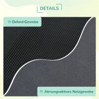 Erhöhtes Hundebett mit Baldachin, Haustierbett, Hundeliege outdoor mit Dach, Atmungsaktiv, Taftstoff für Camping Grau 92 x 76 x 90 cm