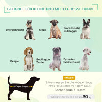 Erhöhtes Hundebett mit Baldachin, Haustierbett, Hundeliege outdoor mit Dach, Atmungsaktiv, Taftstoff für Camping Grau 92 x 76 x 90 cm