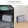 Hundeliege Outdoor, klappbar Erhöhtes Hundebett für kleine Hunde, Kühlendes Haustierliege mit Stahlrahmen, Haustierbett für Draußen Camping, 59 x 46 x 15 cm, Grau