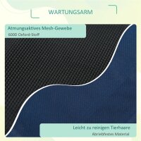 Hundebett Outdoor erhöht Katzenbett Stahlrahmen 600D Oxford-Gewebe Blau 76 x 61 x 18 cm