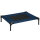 Hundebett Outdoor erhöht Katzenbett Stahlrahmen 600D Oxford-Gewebe Blau 76 x 61 x 18 cm