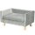 Hundesofa mit Holzbeinen Hundebett Haustiersofa Hundematte für kleine Hunde bis zu 8 kg Samt-Touch Grau 64 x 45 x 36 cm