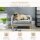 Hundesofa mit Holzbeinen Hundebett Haustiersofa Hundematte für kleine Hunde bis zu 8 kg Samt-Touch Grau 64 x 45 x 36 cm