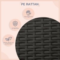 Rattan Hundeliege Outdoor mit Dach, Erhöhtes Hundebett 69 x 98 x 70 cm Kühlendes Haustierliege mit Metallrahmen, Abnehmbare Kissen Hautierbett für kleine und mittelgroße Hunde, Kaffee-Braun